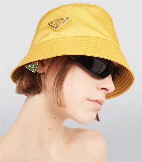 prada baby blue bucket hat|yellow Prada bucket hat.